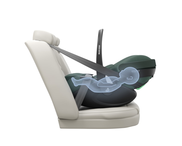Pebble 360 Pro 0 - 15 M  40 - 87 cm  0 - 13 kg    Innovative SlideTech®-Technologie |    Flache Liegeposition |    Easy-in-Gurt |    G-CELL Seitenaufprallschutz |    FlexiSpin-Drehung mit nur einer Hand |