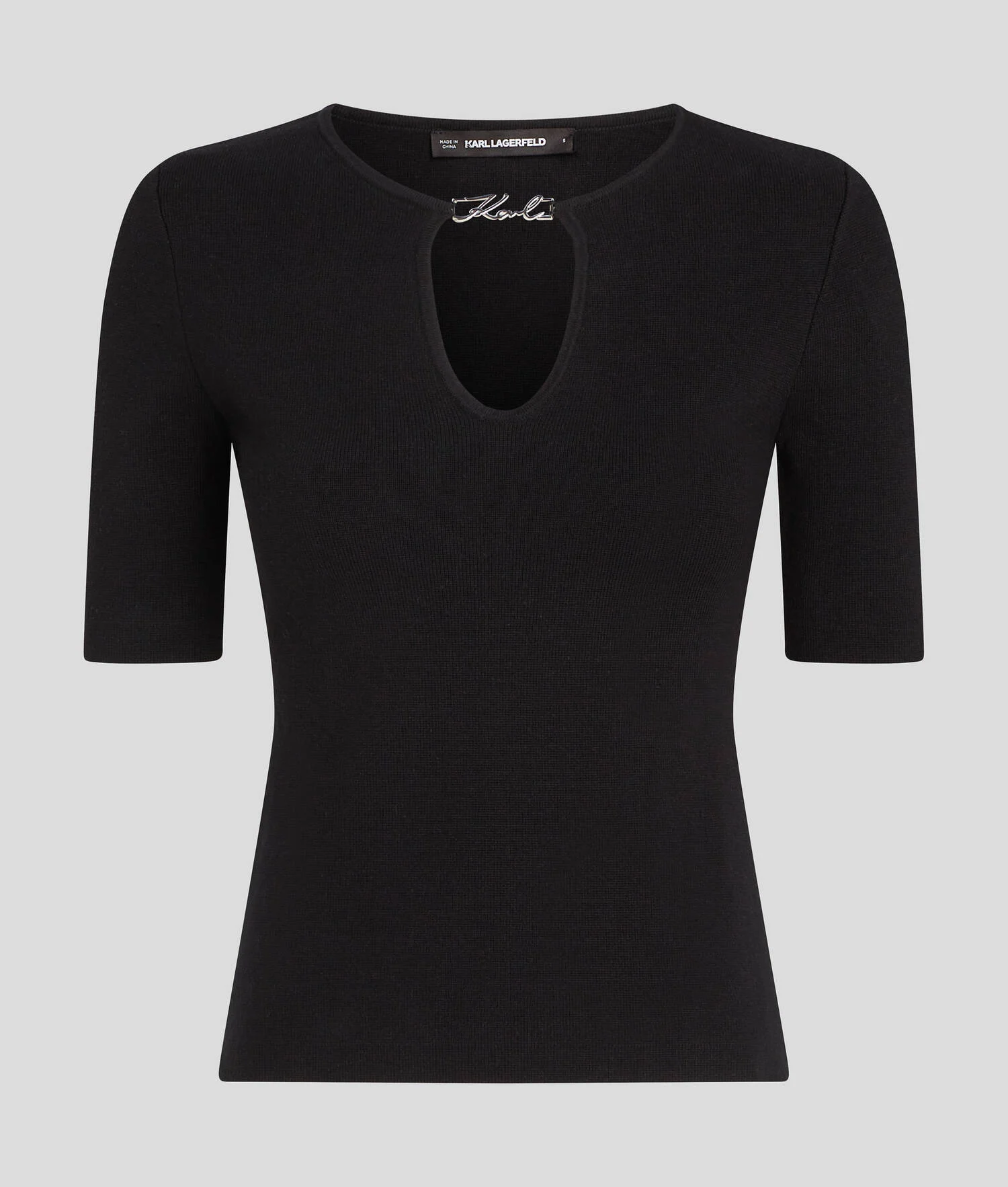 KARL SIGNATURE breloque KNIT TOP - Noir