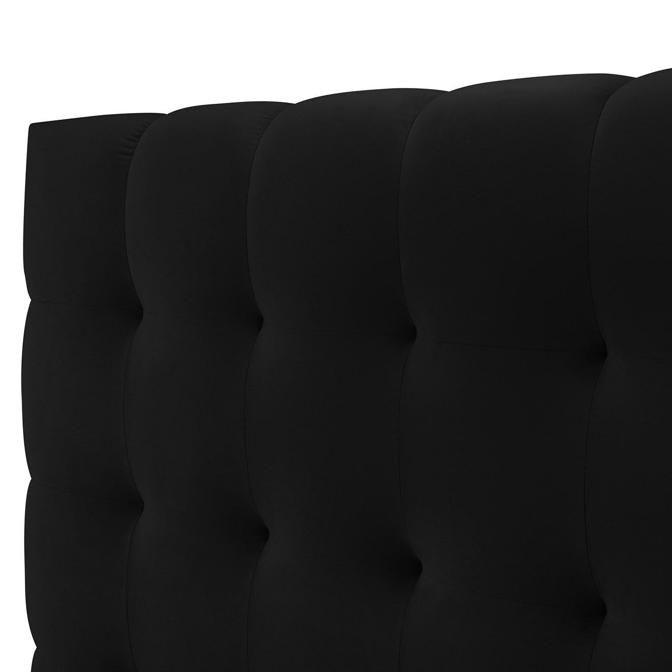 Cosmopolitan Design Lit avec coffre de rangement Bali Velours noir - 140x200 cm