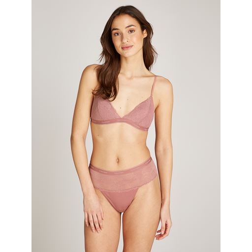 Calvin Klein Lightly Lined Triangle BH, Red Grape, L