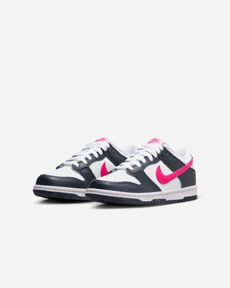 Chaussures Nike Dunk Low Bleu Marine/Blanc/Rose pour enfant