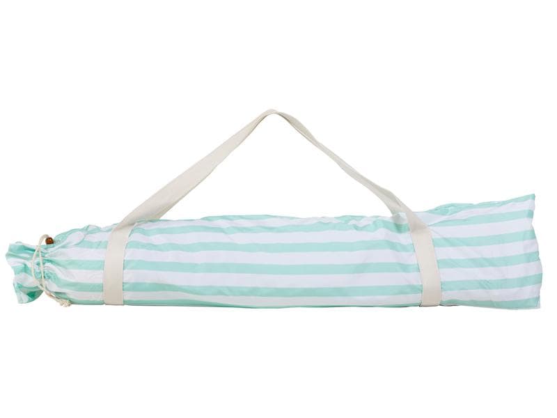 KOOR Sonnenschirm Boho Mint, 180 cm Strandschirm mit Lichtschutzfaktor 50