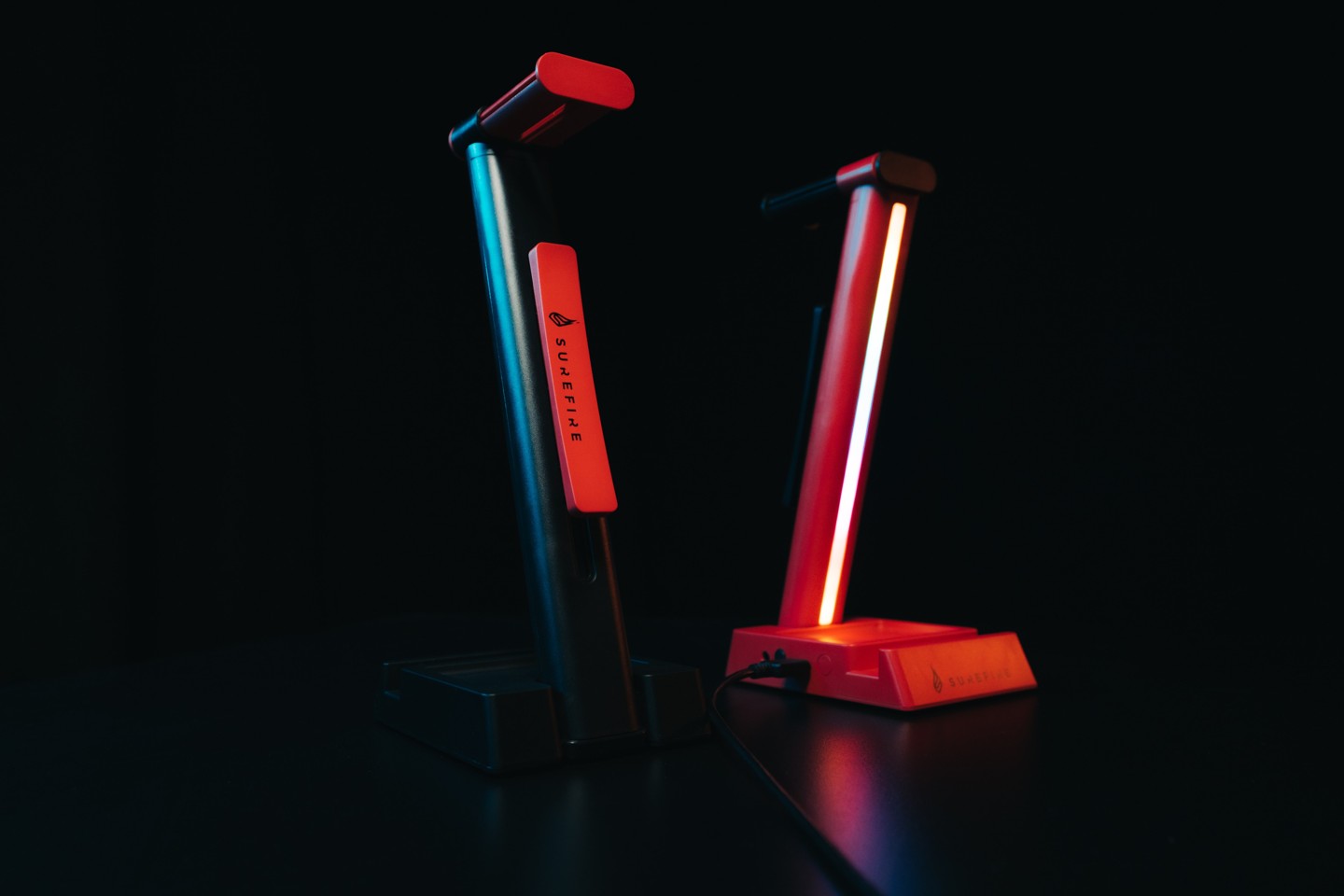 SUREFIRE - Vinson N2 Dual Gaming RGB MF Headset Stand, Black