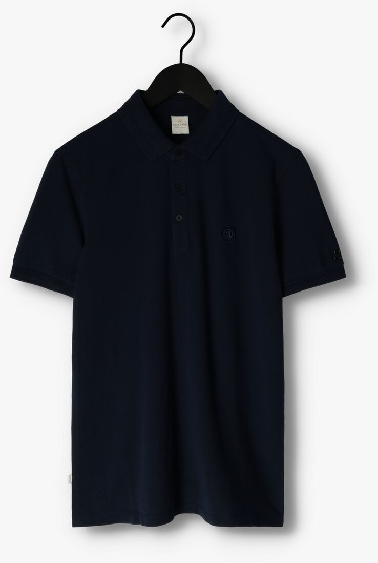 CAST IRON donkerblauwe cast iron polo short sleeve polo organic cotton pique essential