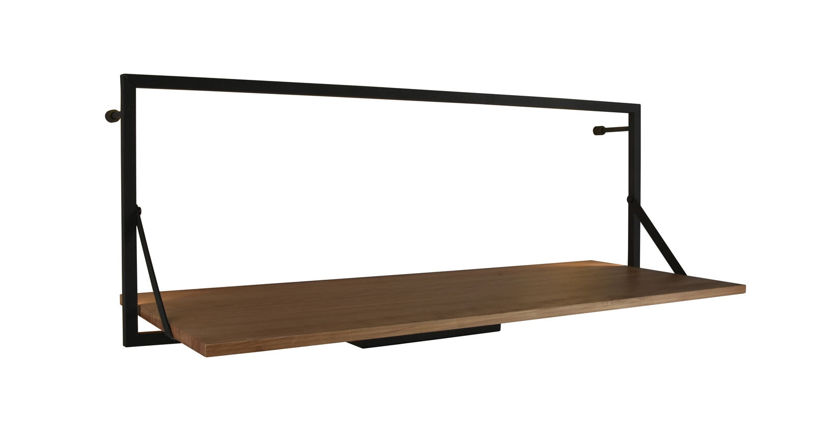 Wandregal LEONIE 30 x 90 cm braun/ schwarz