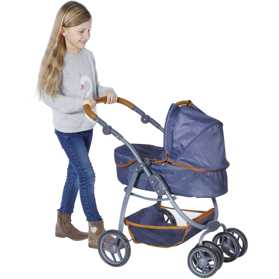 knorr toys® Puppenwagen Coco - dark blue blau