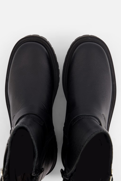 Tamaris Bikerboots zwart Leer
