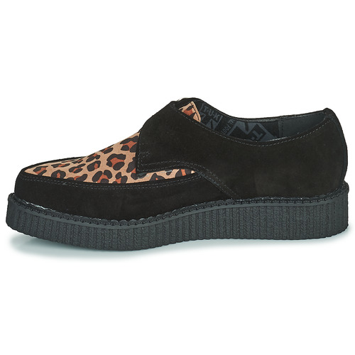 TUK - POINTED CREEPER MONK BUCKLE - Noir / Leopard