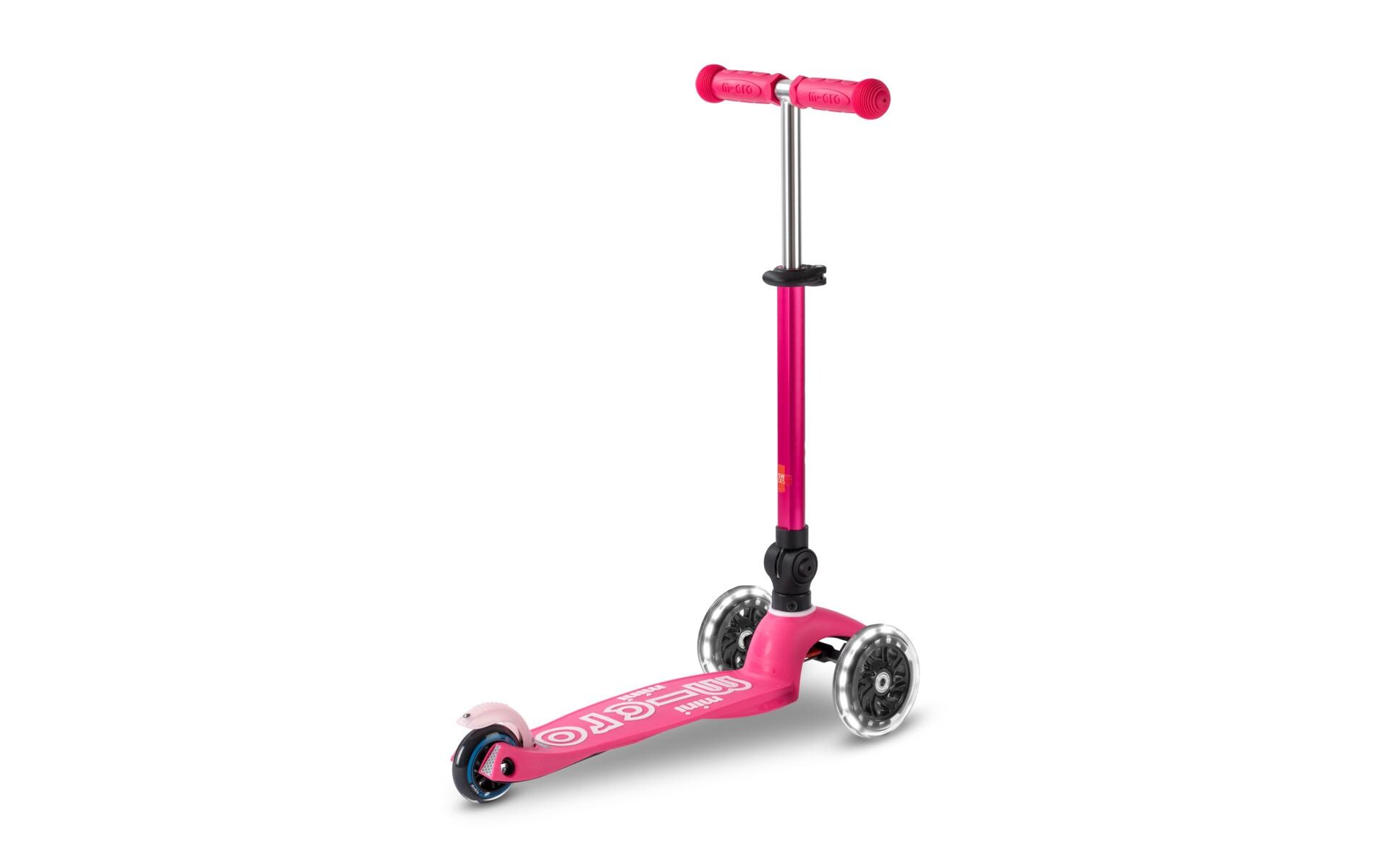 Kickboard Mini Micro Deluxe Foldable LED PinkKinder Scooter
