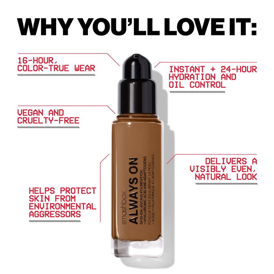 Smashbox Always On Skin Balancing Foundation M20W 30ml