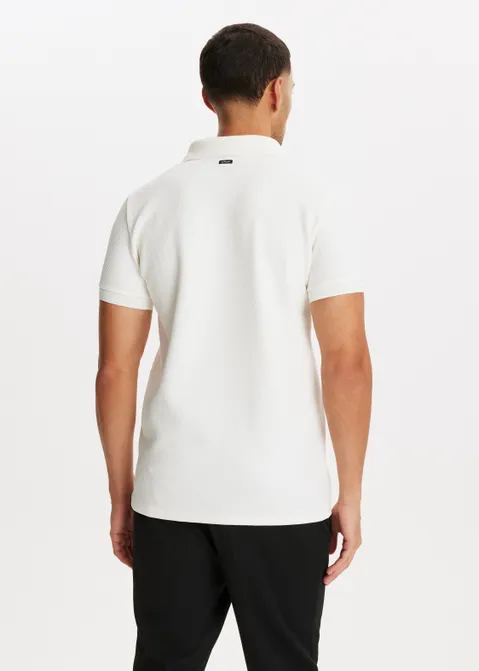 Polo met structuur off-white (WIT.O)