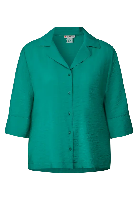 3/4 Arm Bluse - intense aqua
