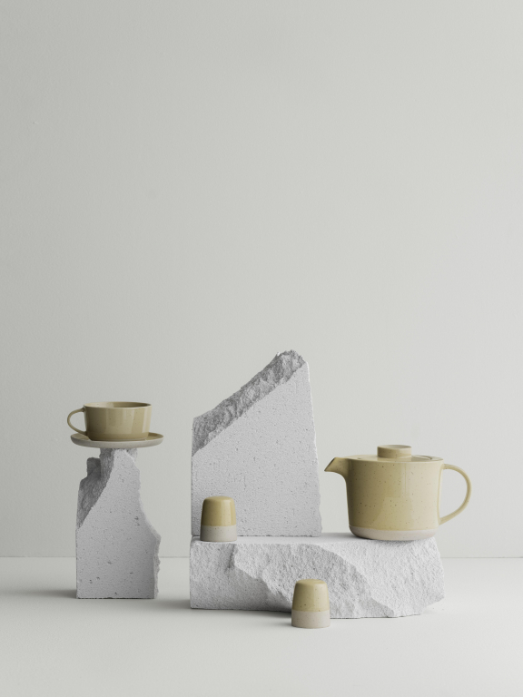 Blomus Sablo koffie kop en schotel set van 2 cloud