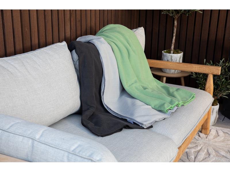 COCON Decke Fleecedecke Fleece, 150 x 210 cm, Hellgrau Flauschige Fleecedecke