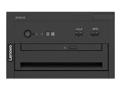 Lenovo ThinkSystem ST250 V2 7D8F - Server - tower 4U - envejs - 1 x Xeon E-2334 / op til 4.8 GHz - RAM 16 GB - SAS - hot-swap 2.5
