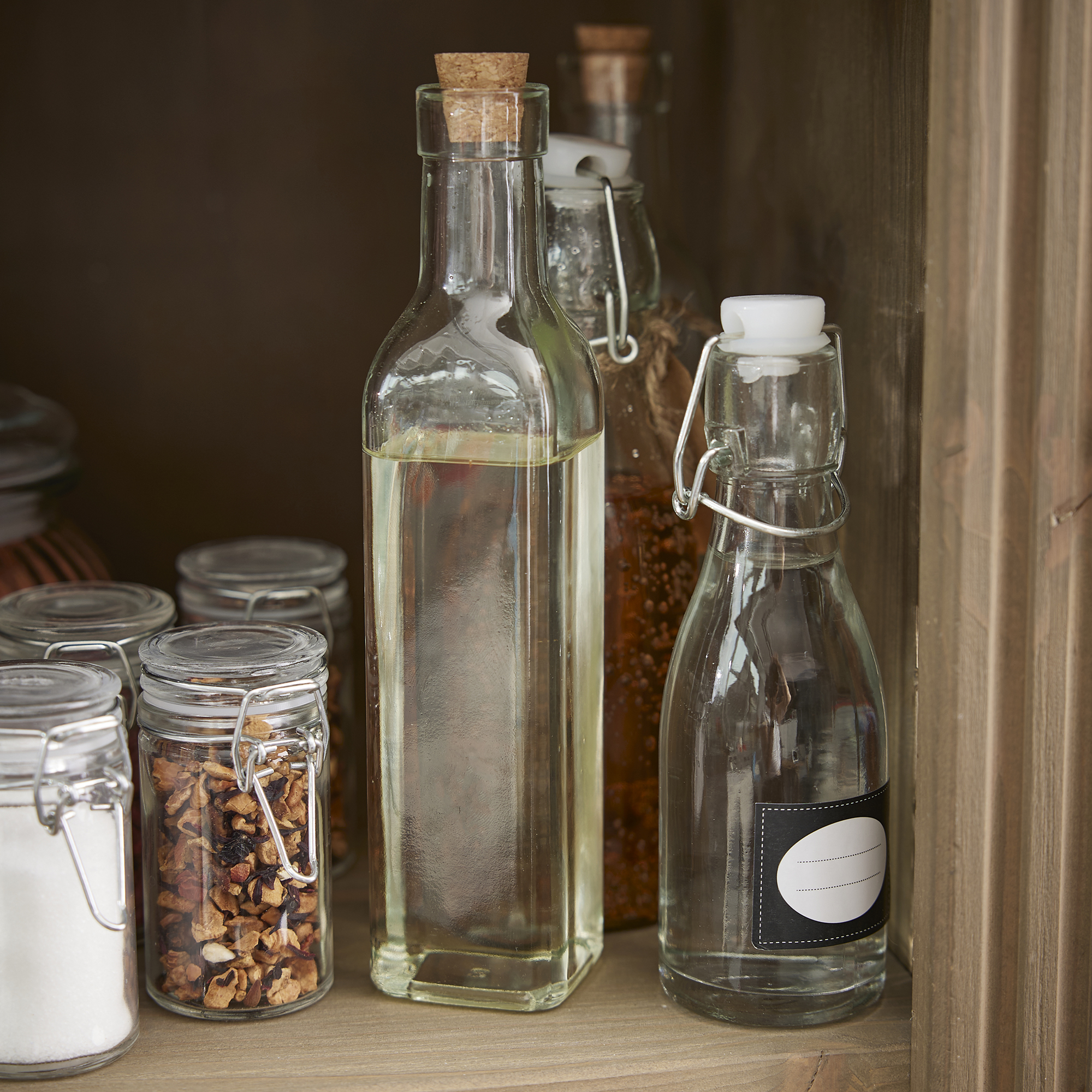 6er Set Glasflaschen mit Bügelverschluss, 150 ml