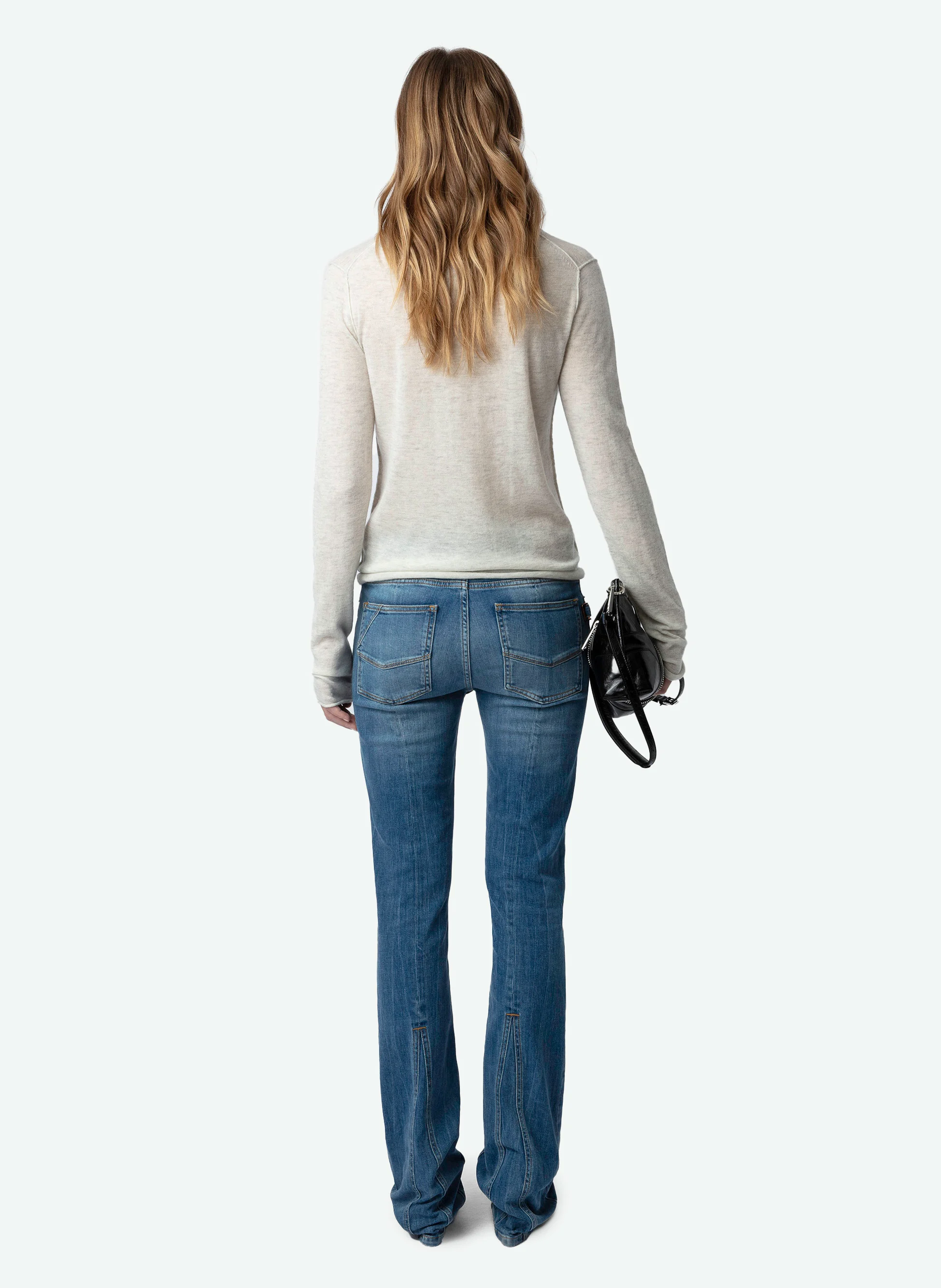 SALLY - Pull droit en cachemire| Blanc