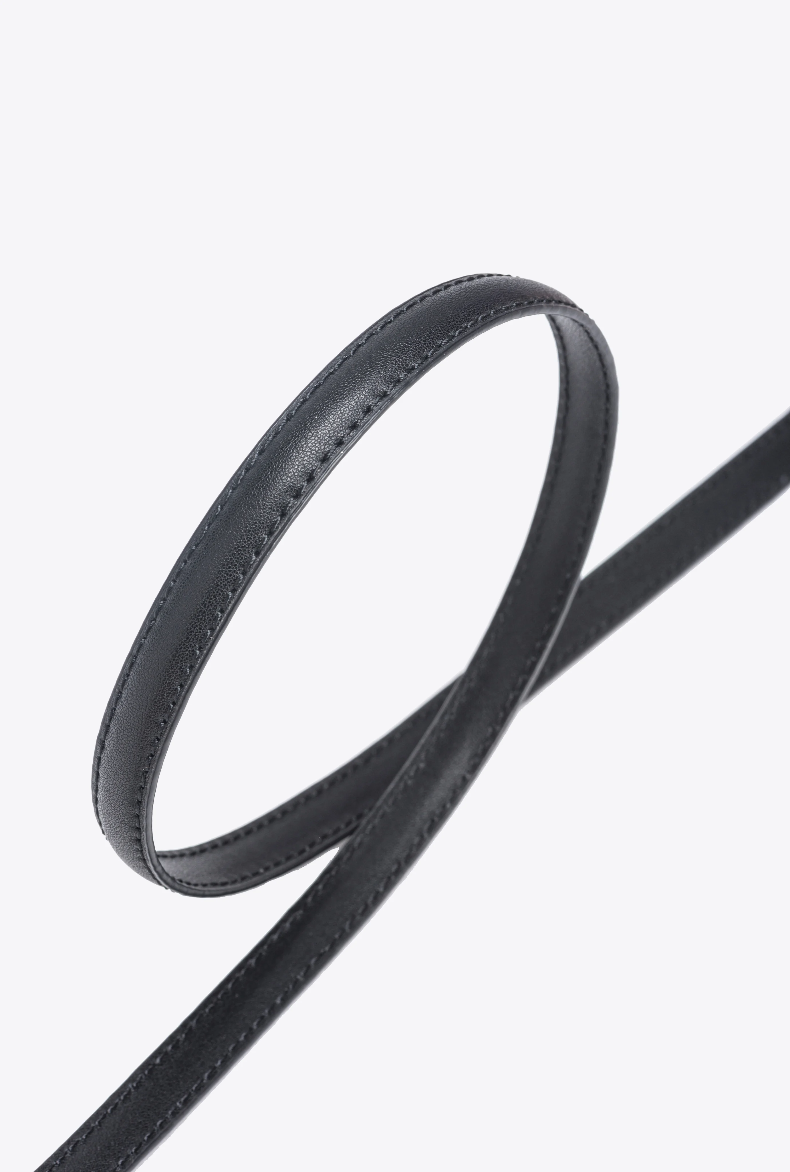Fine ceinture avec boucle love birds | Noir