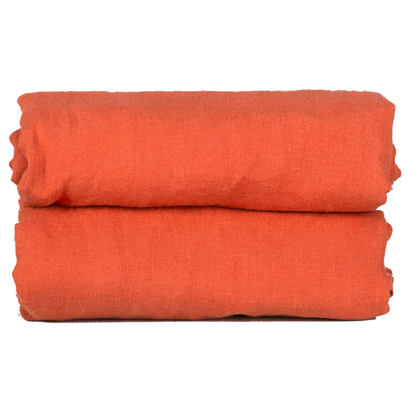 Febronie Home Drap housse 100% Lin Hortense terracotta
