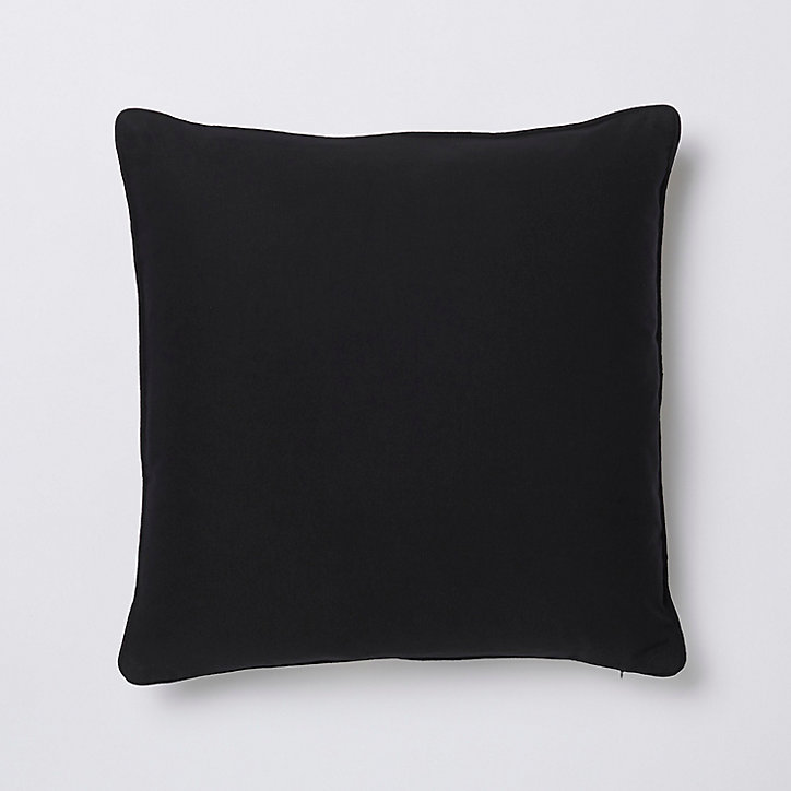 Coussin Delhi noir et blanc 50 x 50 cm