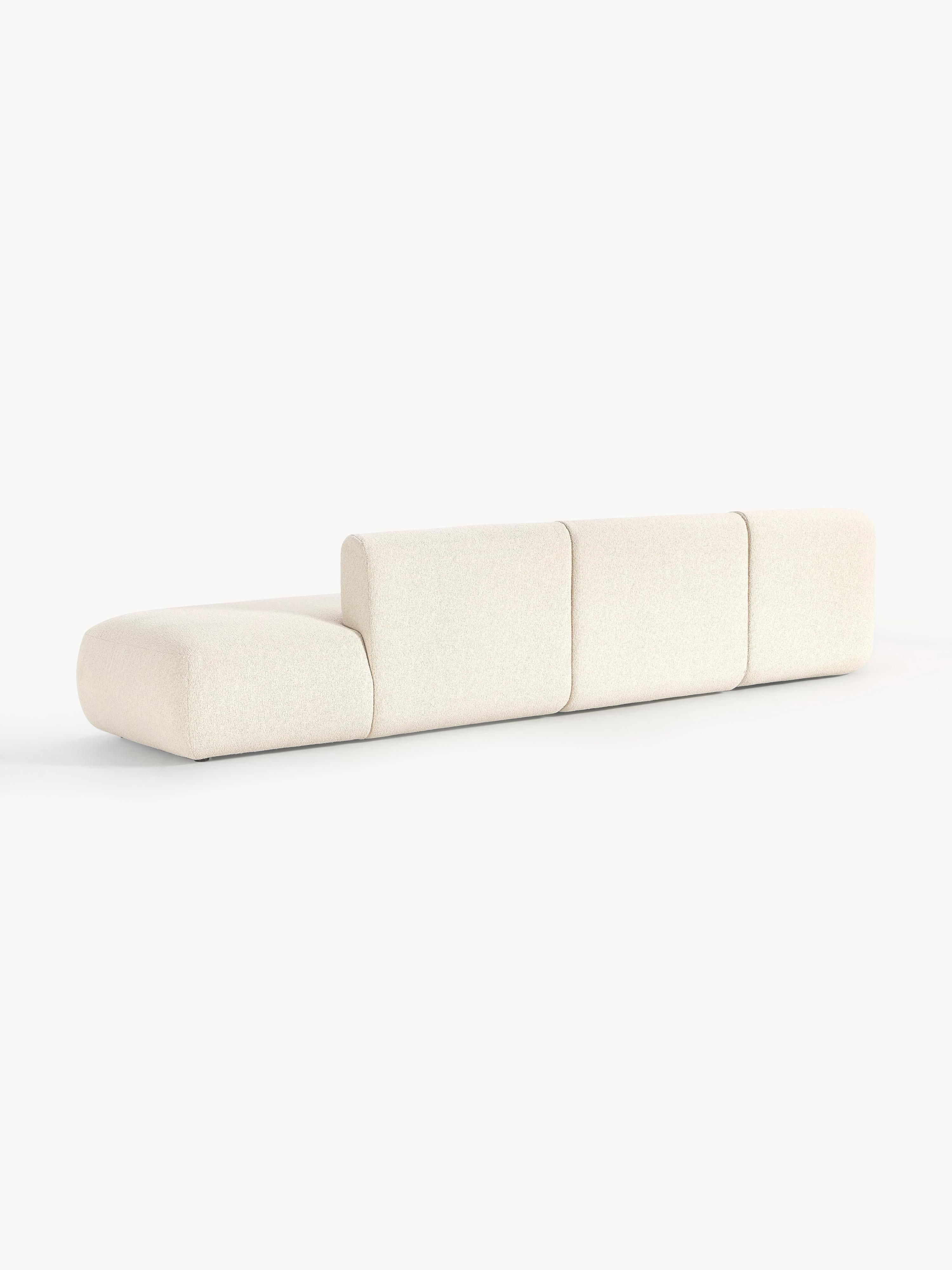Modulaire XL chaise longue Sofia van bouclé stof