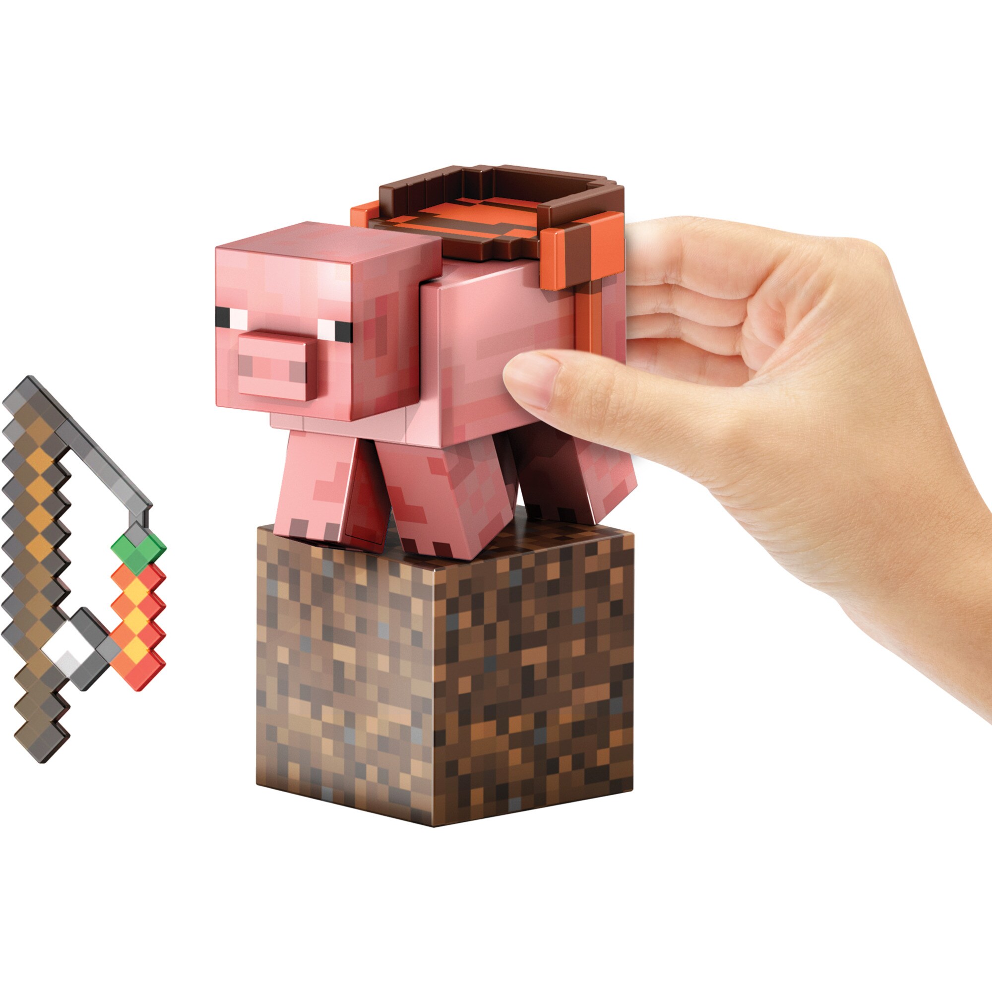 Mattel Spielfigur Minecraft Diamond Level Schwein