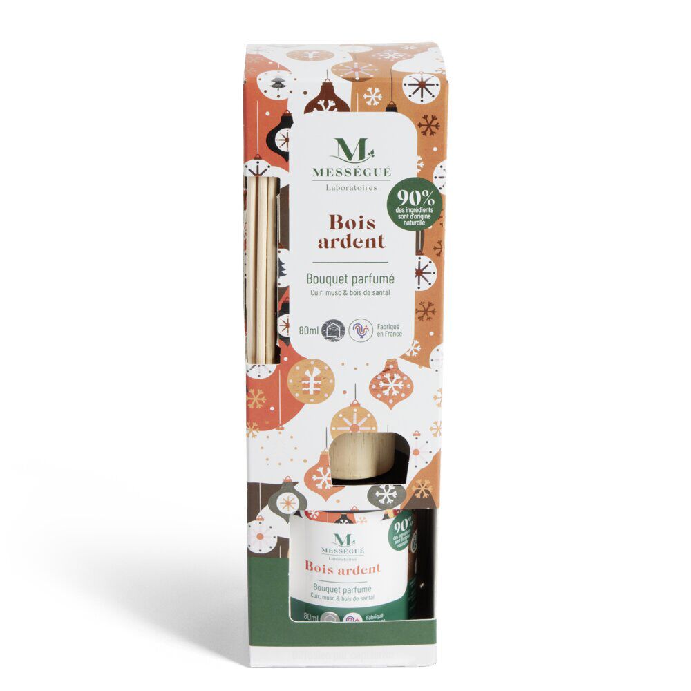 Diffuseur à bâtonnets 80ml Mességué bouquet parfumé bois ardent