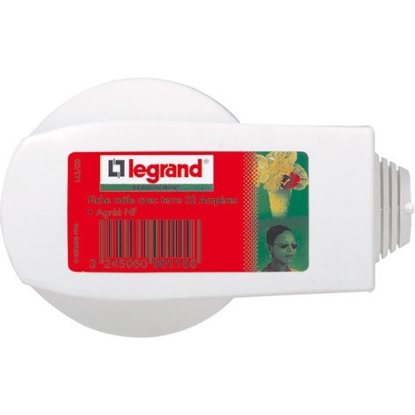 Fiche mâle 2p+t 32A blanc 7360w vrac