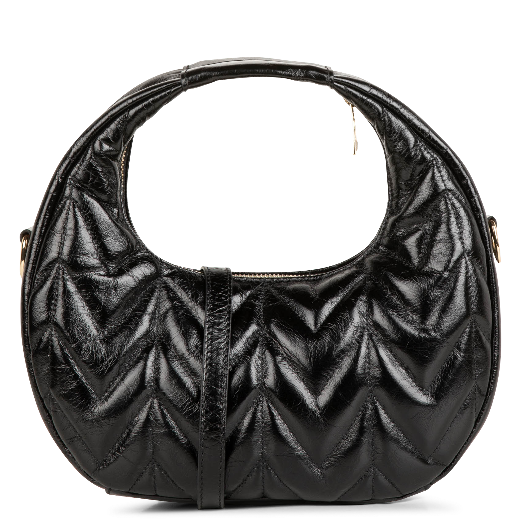 ELISABETH - Sac à main en cuir matelassé | Noir