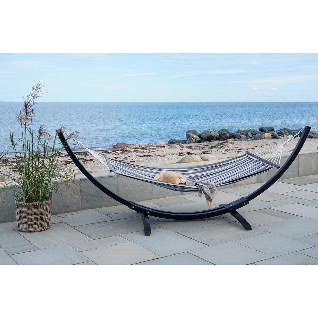Tripoli tuinhangmat, grijs en zwart. 120 x 320 x 117 cm