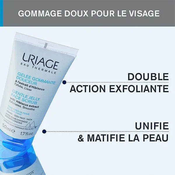 Gel Esfoliante Suavizante e Suavizante para o Rosto Uriage 50ml