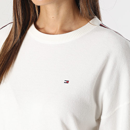 Sweat Crewneck A Bandes Femme Track Top 4781 Beige