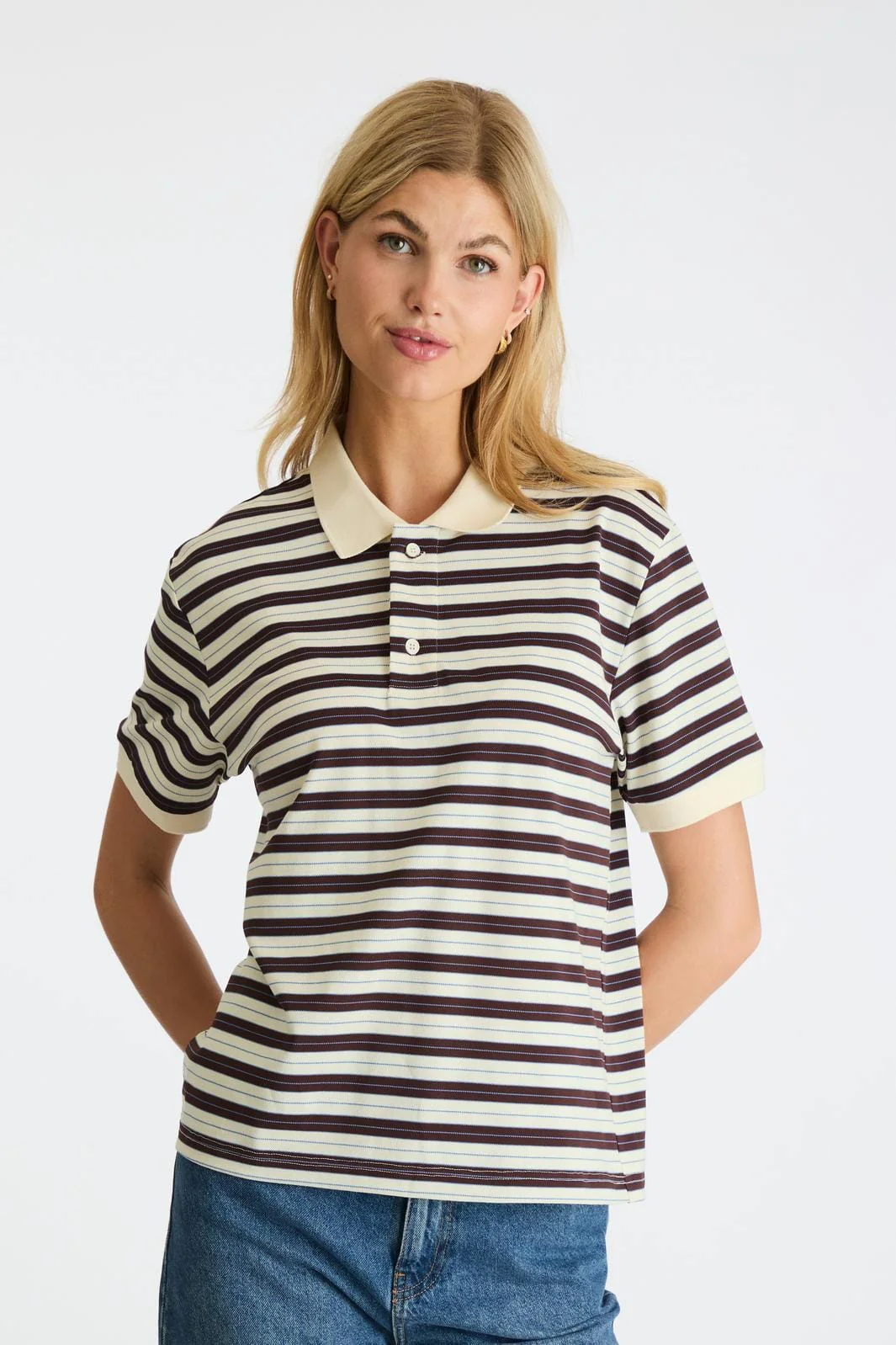 Neo Noir Beta Stripe Polo Tee
