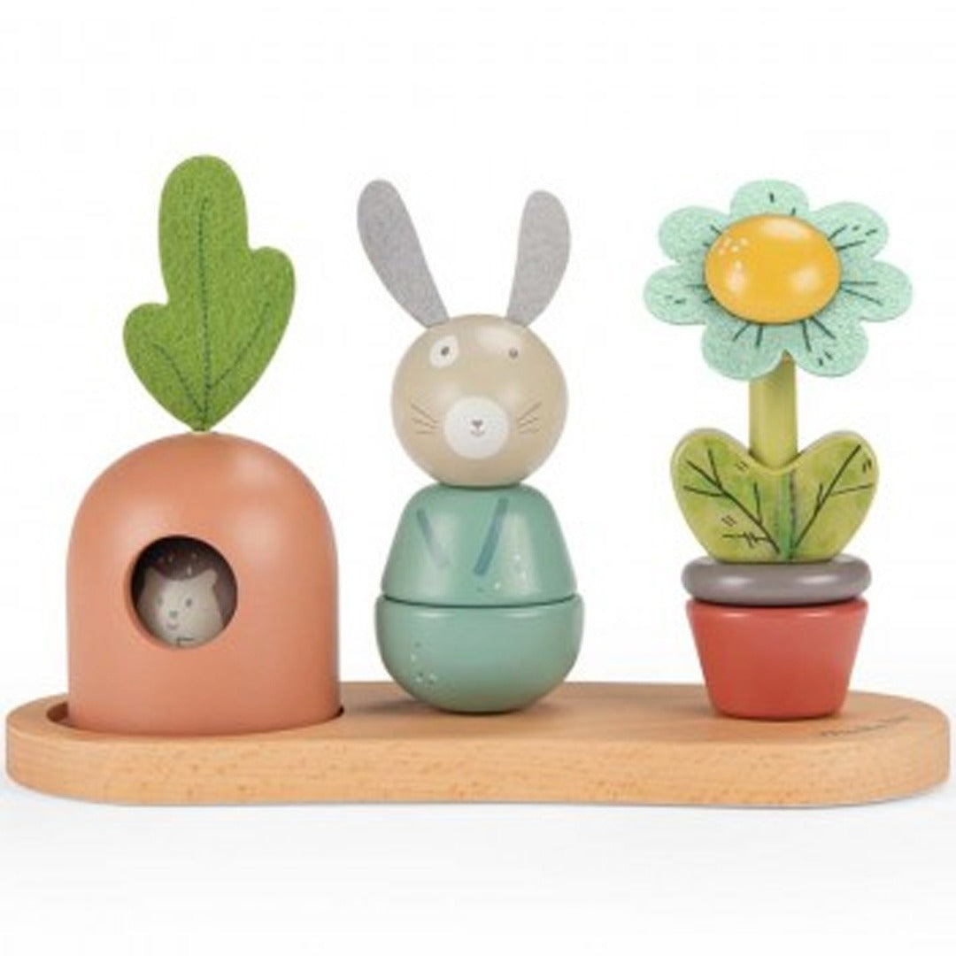 Moulin roty stapeltorens trois petits lapins