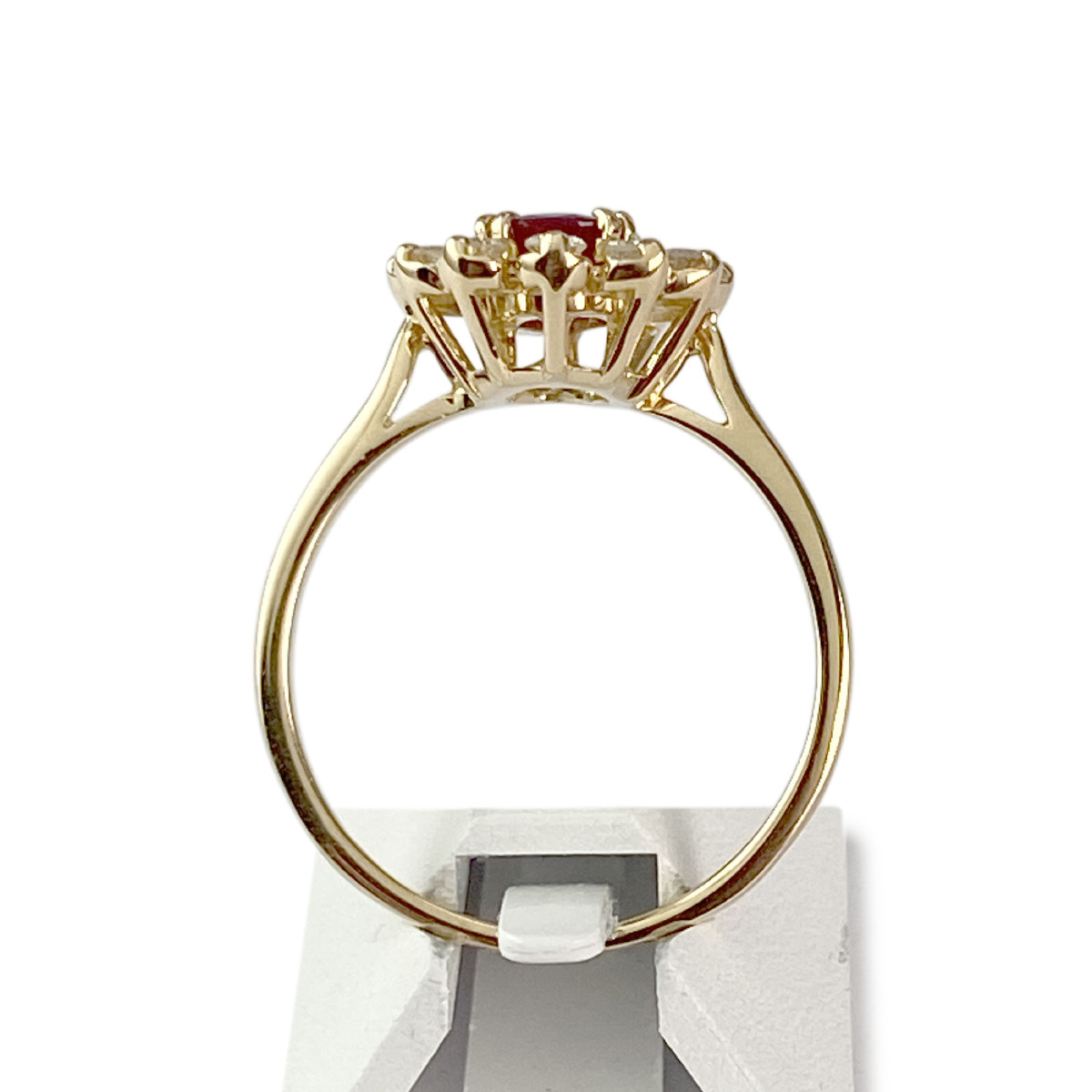 Bague d'occasion or 750 jaune diamants rubis