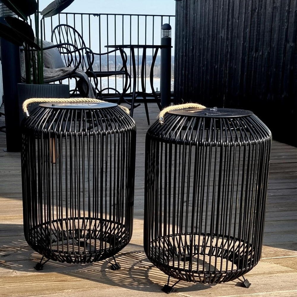 LED Solar Vloerlamp Sunlight in Zwart 0,75W IP44 met Schemersensor