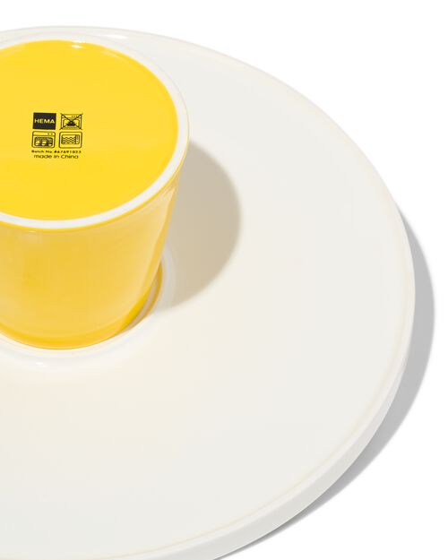 présentoir à gâteau Ø28x10 - new bone jaune - vaisselle dépareillée