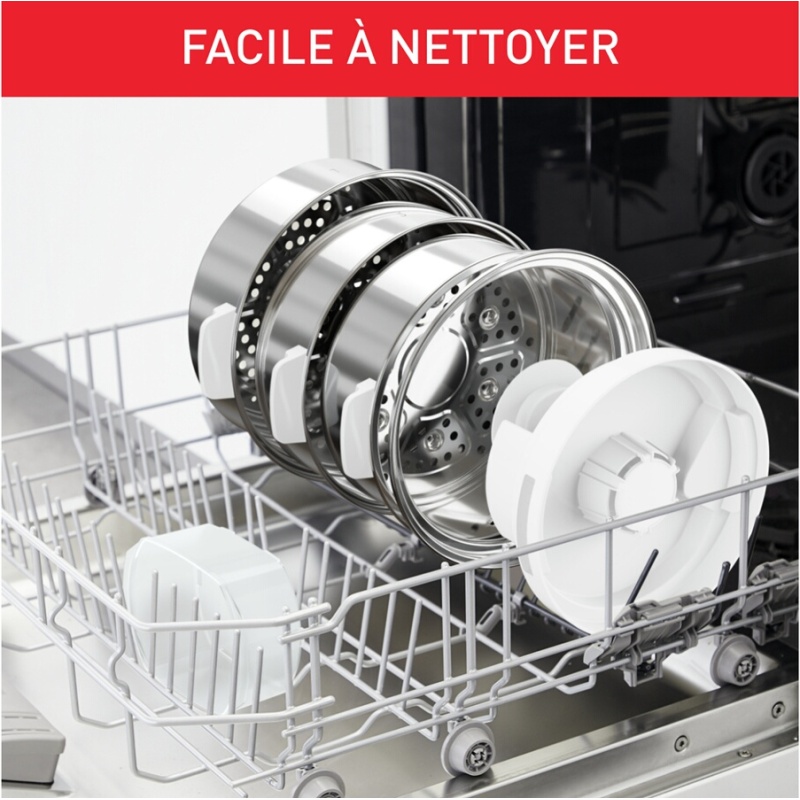 Cuiseur vapeur Tefal DELUXE CONVENIENT SERIES 8 Programmes 3 Niveaux de Cuisson Ecran Tactile VC502D10