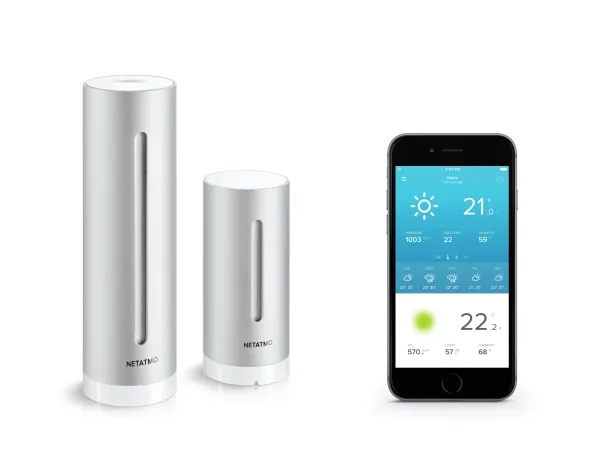 Netatmo NWS01-EC, Aluminium, Indendørs barometer, Indendørs hygrometer, Indendørs termometer, Udendørs barometer, Udendørs..., Barometer, Hygrometer, Termometer, Barometer, Hygrometer, Termometer, Aluminium, Plast, 260 - 1160 kPa