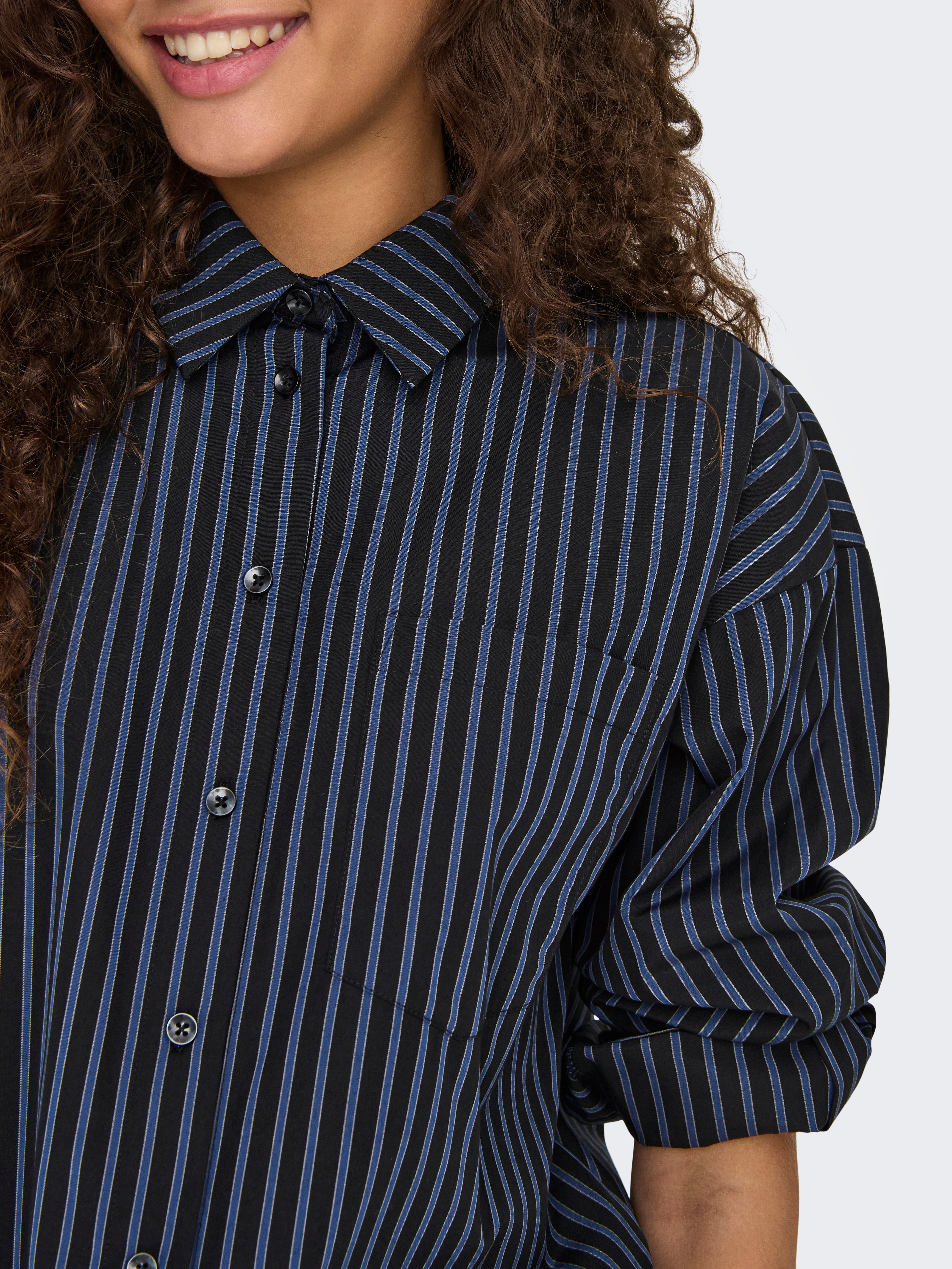 ONLPENA Popelin Hemd Black