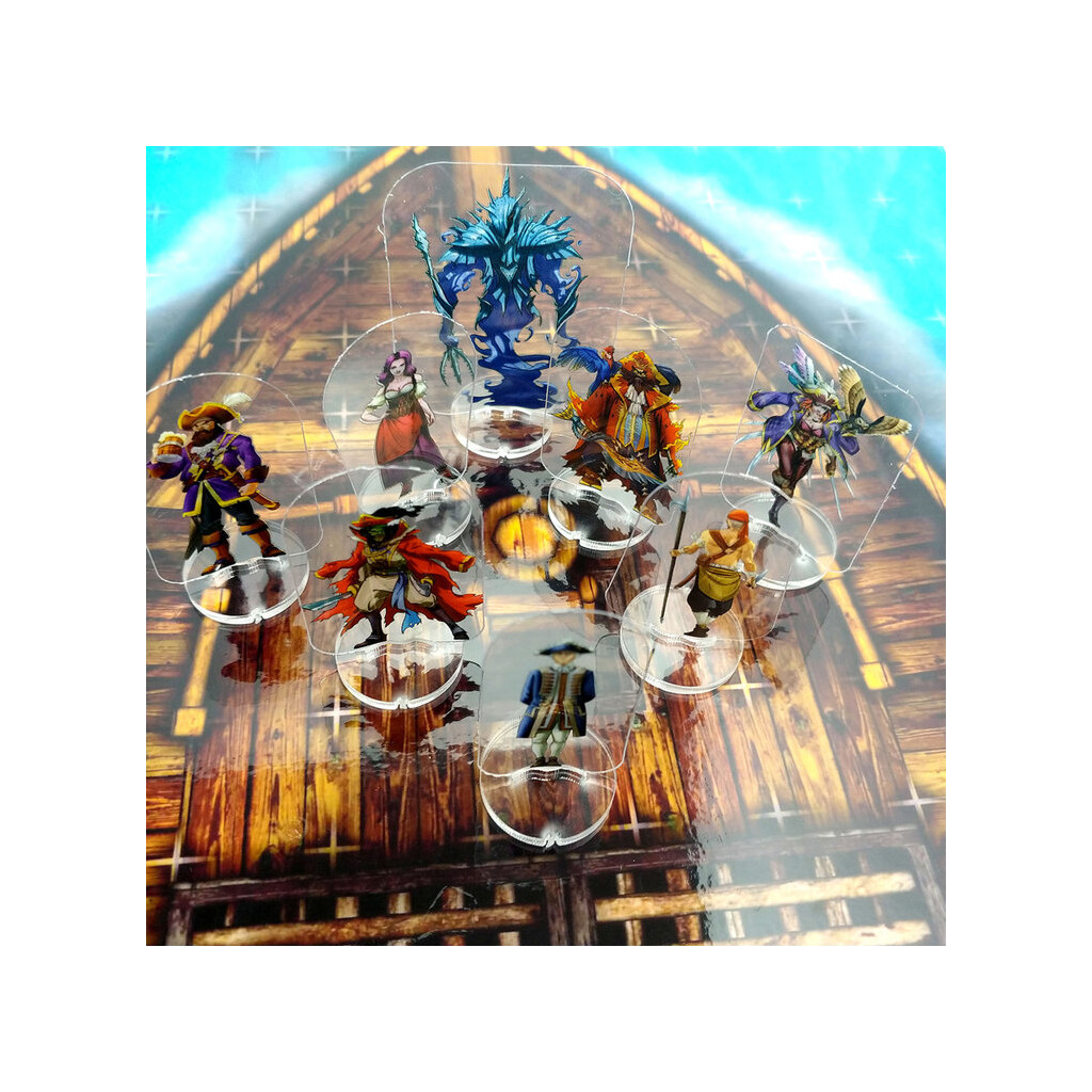 Flat Plastic Miniatures - Pirates - 62 Pieces