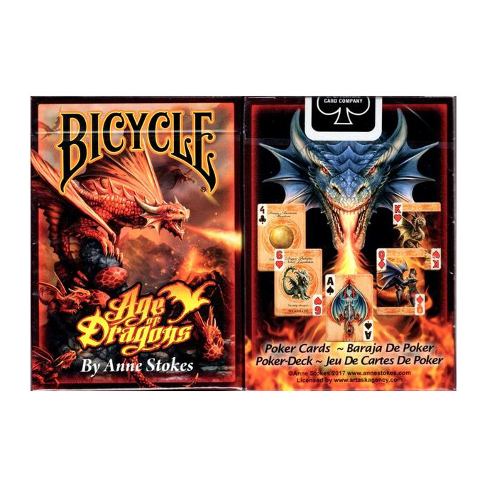 54 Cartes Bicycle Ann Stokes Age of Dragons