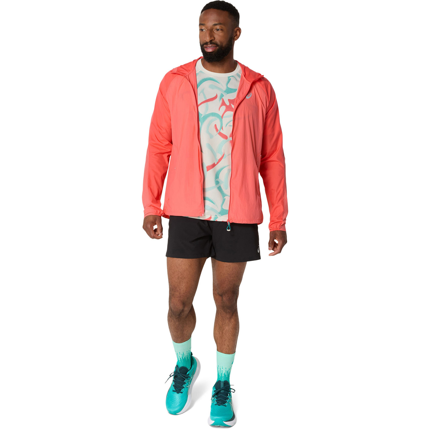 ASICS Road All Over Print T-Shirt Heren