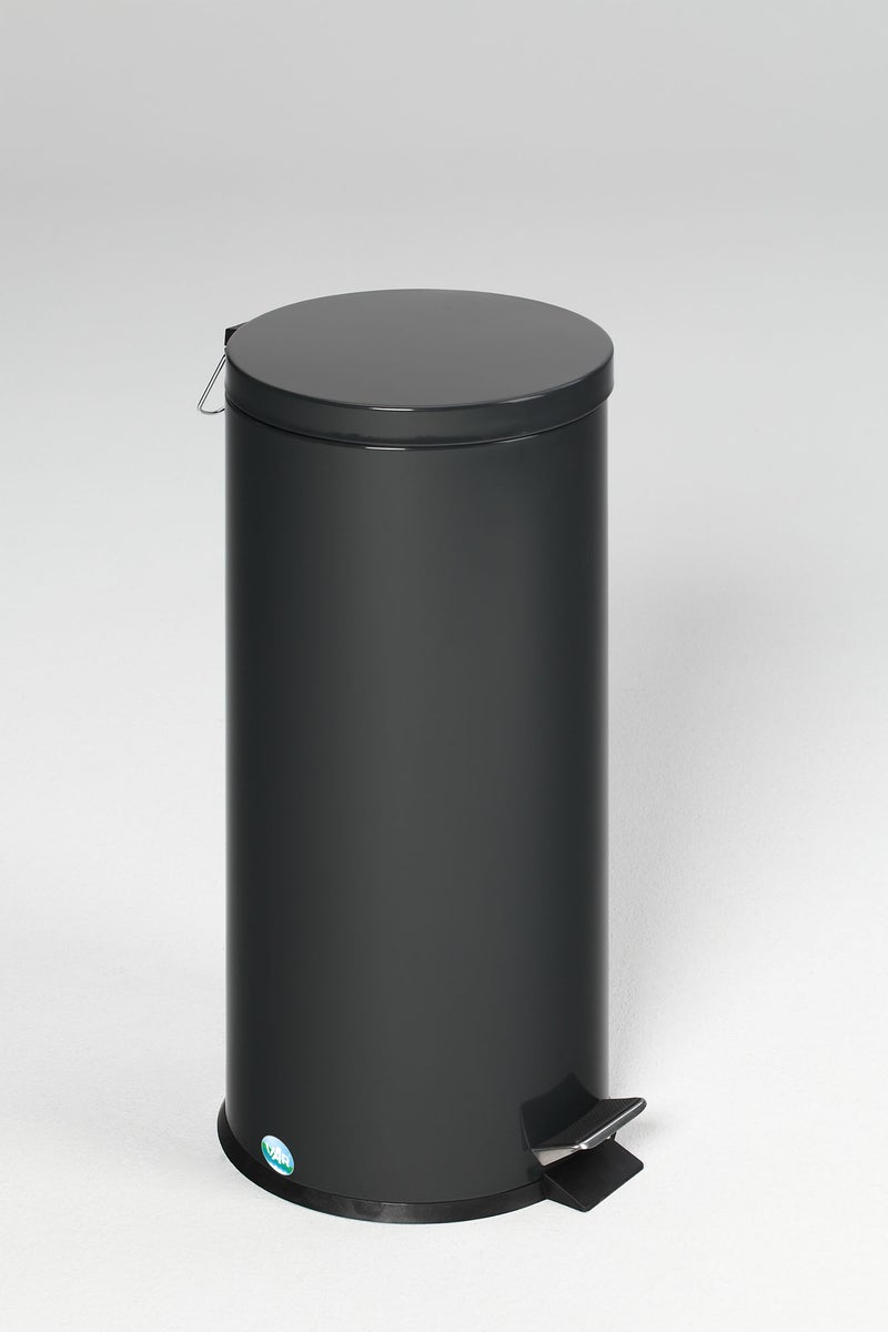 PROREGAL Robuuste pedaalemmer met binnenemmer en handgreep, 30 liter, HxBxD 64 x 29 x 29 cm, gegalvaniseerd staal, antraciet
