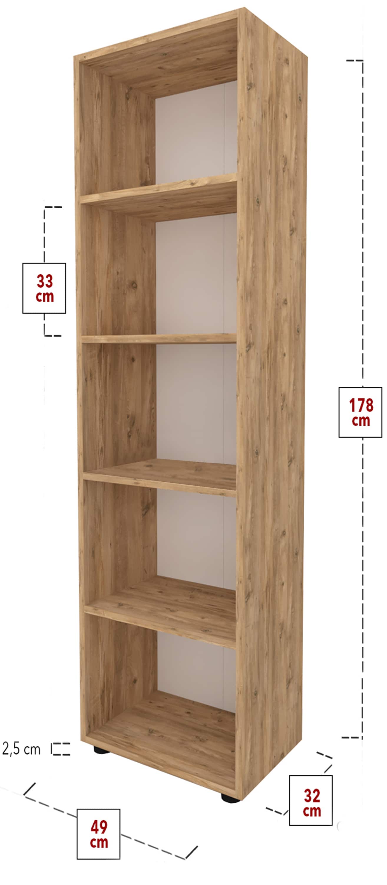 VCM Holz Büro Stand Regal Bücher Ordner Aktenregal Ordnerregal Bücherregal Ulas 5f