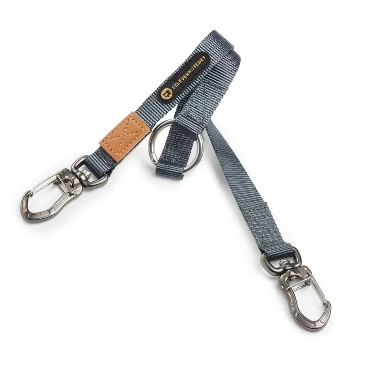 Seleverkstedet Seleverkstedet Twin lead splitter Grå/brun