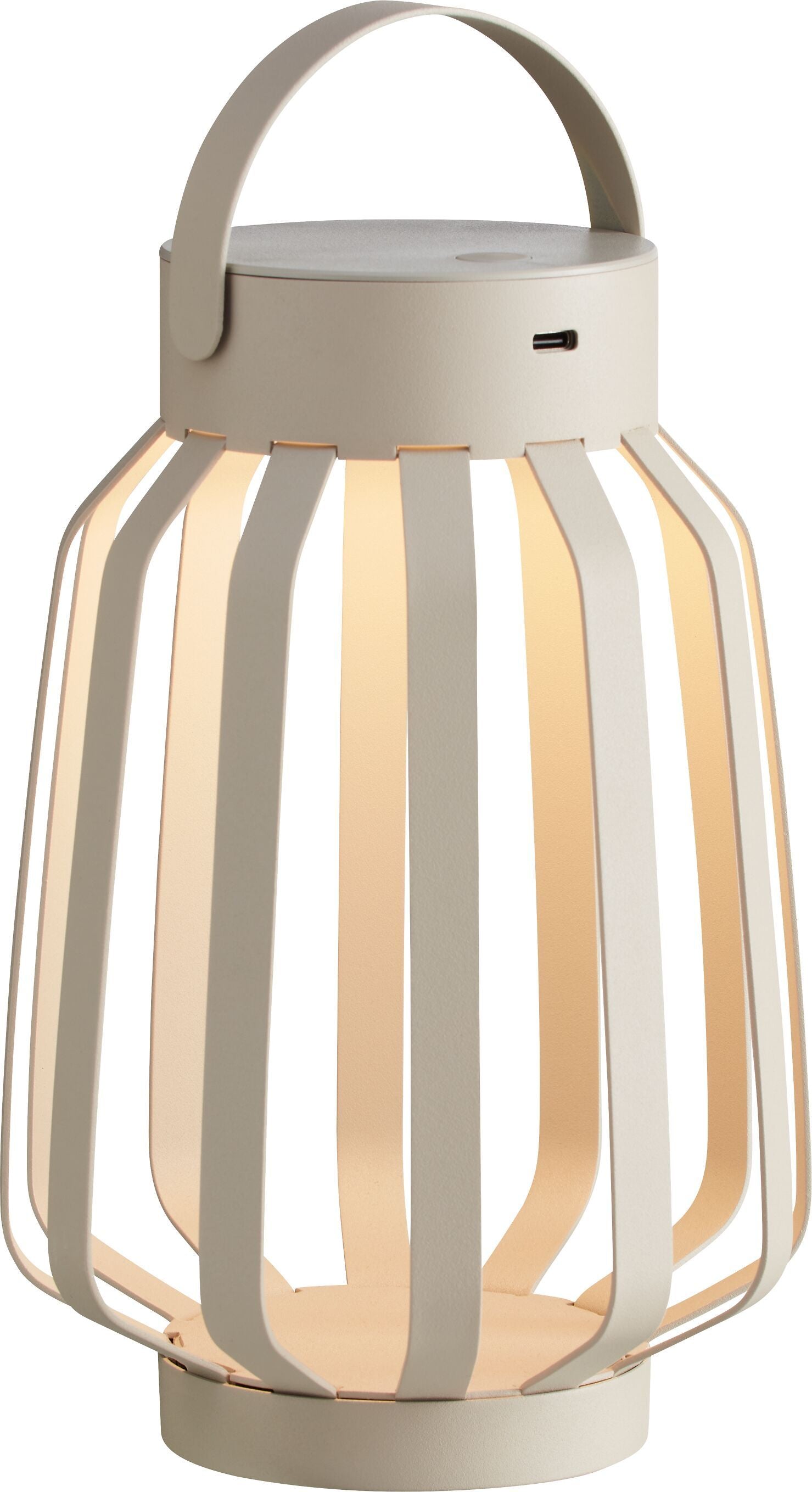 BALI Tischleuchte - Beige / B: 14.0 cm x H: 21.0 cm