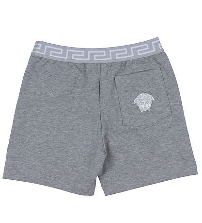 Versace Sweatshorts - Grau Meliert m. Weiß