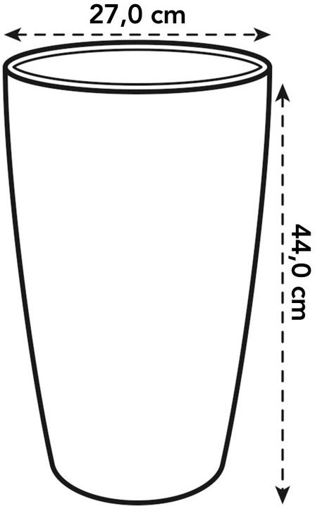 Elho bloempot Brussels diamond wit D 27 H 44,1 cm