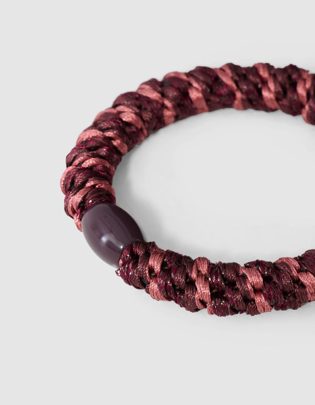 Lurex Haarelastiek Donkerrood